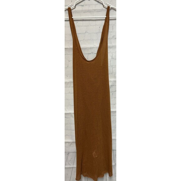 Free People Dresses & Skirts - Free People Beach Essential Tank Crisscross In Back Dress Small Oversized Rust